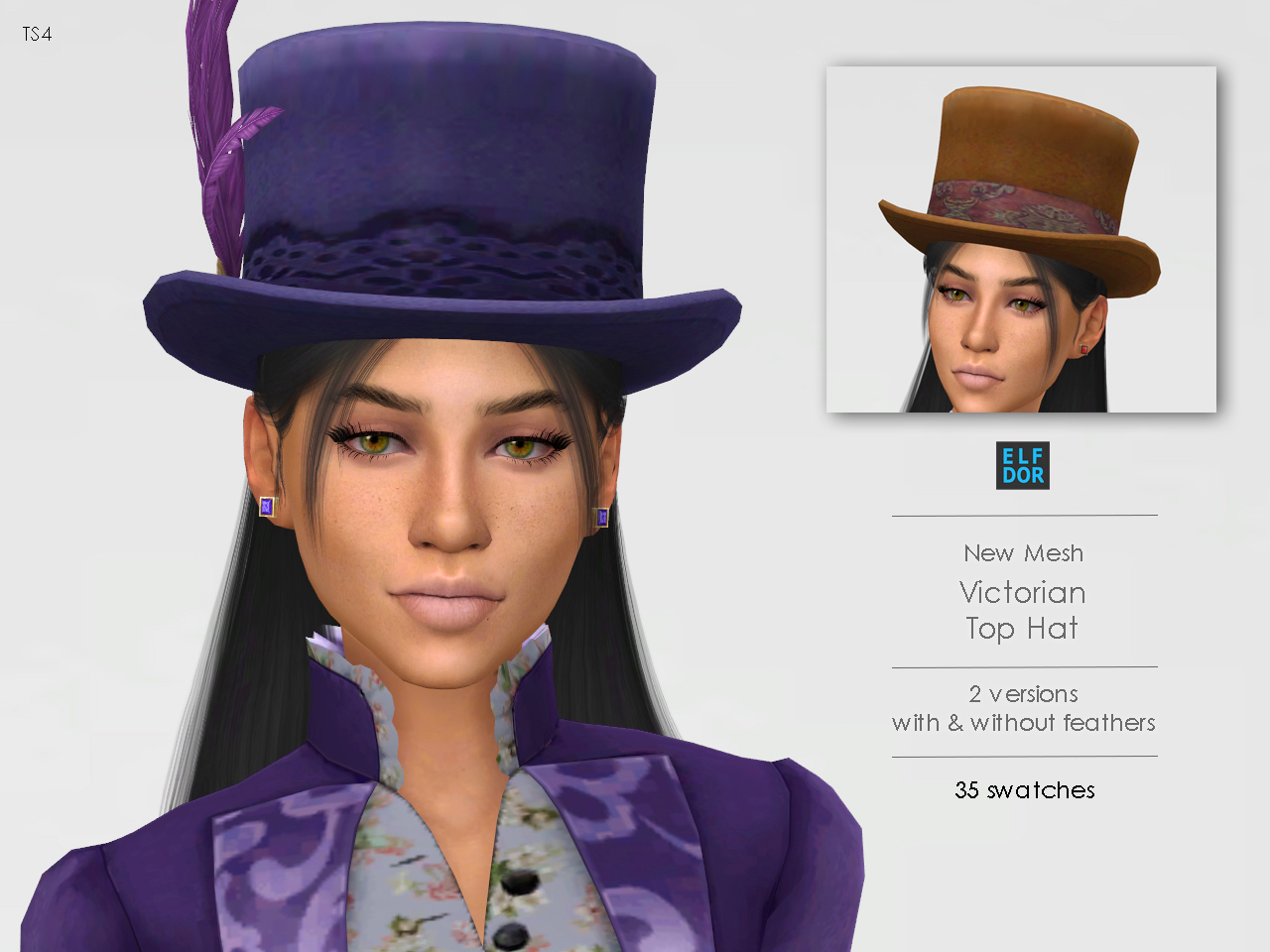 Victorian Top Hat V1 ELFDOR Victorian Top Hat V1 ELFDOR