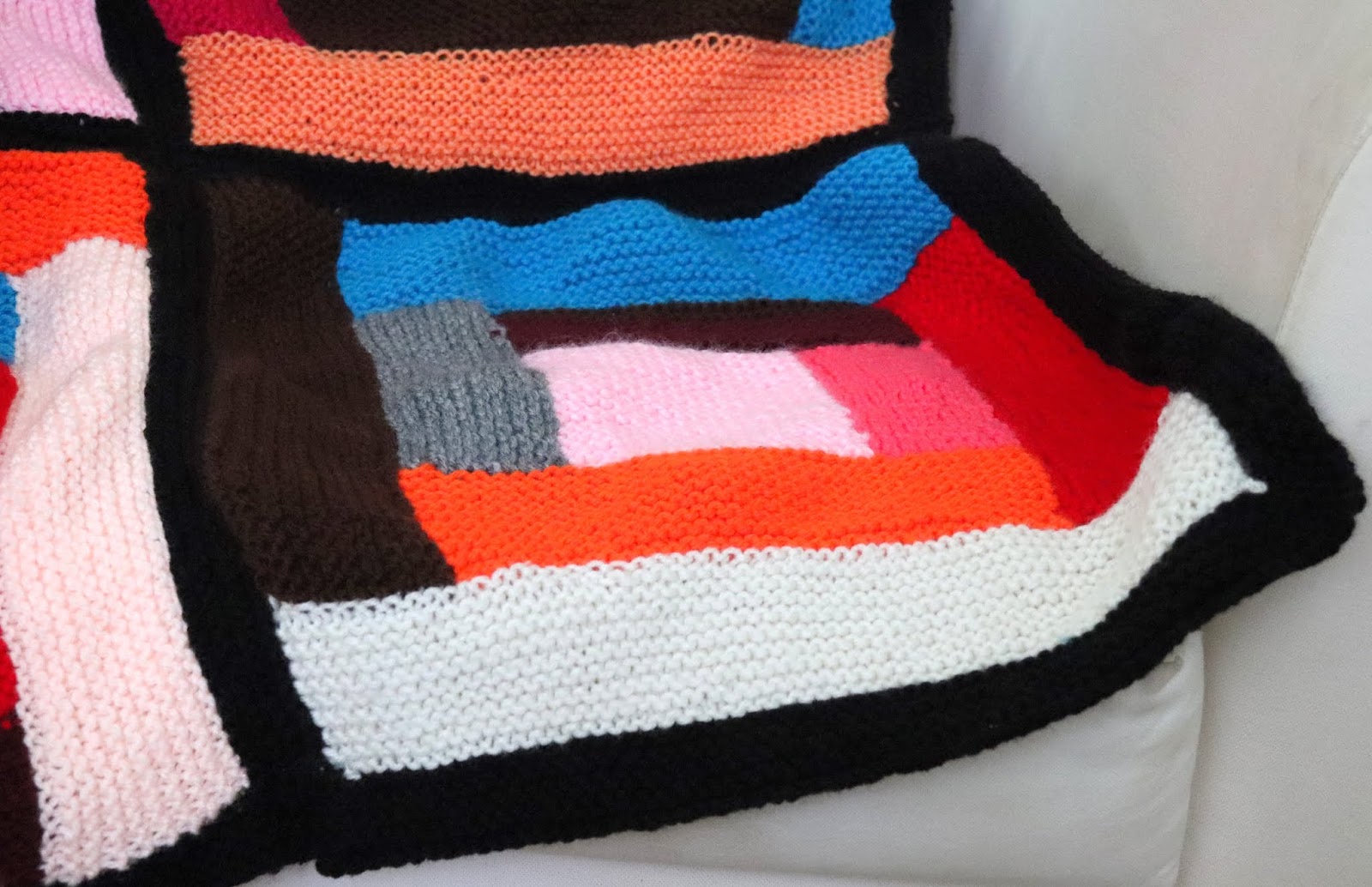 Create With Mom Log Cabin Knit Blanket