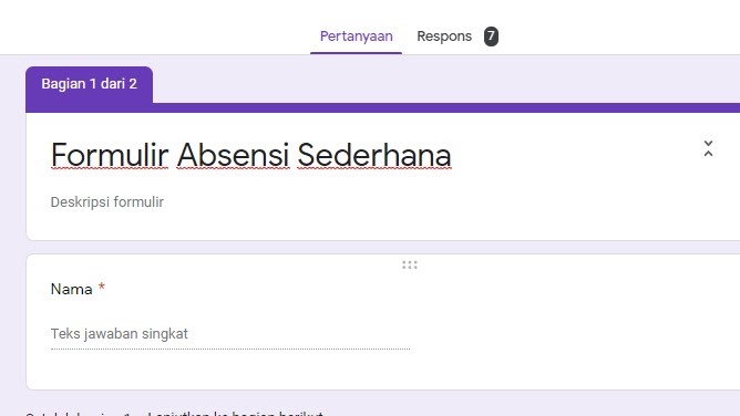 Cara melihat google form yang telah dikirim