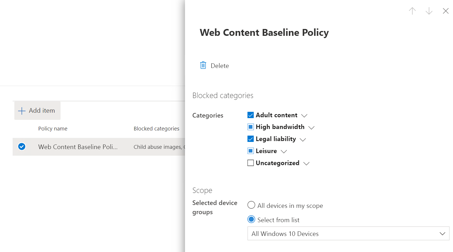 How to enable and configure  Content Filtering within Microsoft