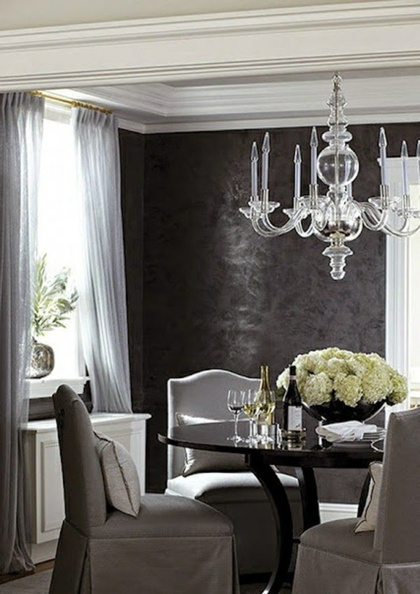 The black wallpaper in your home creates an artistic Interior