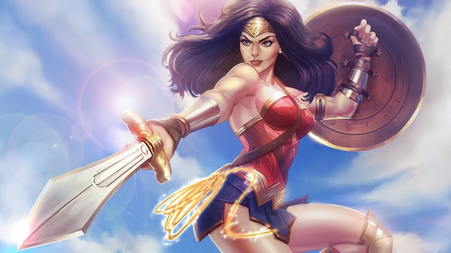 Wonder Woman, Sword, Shield, DC, Superhero, 4K, #6.1196
