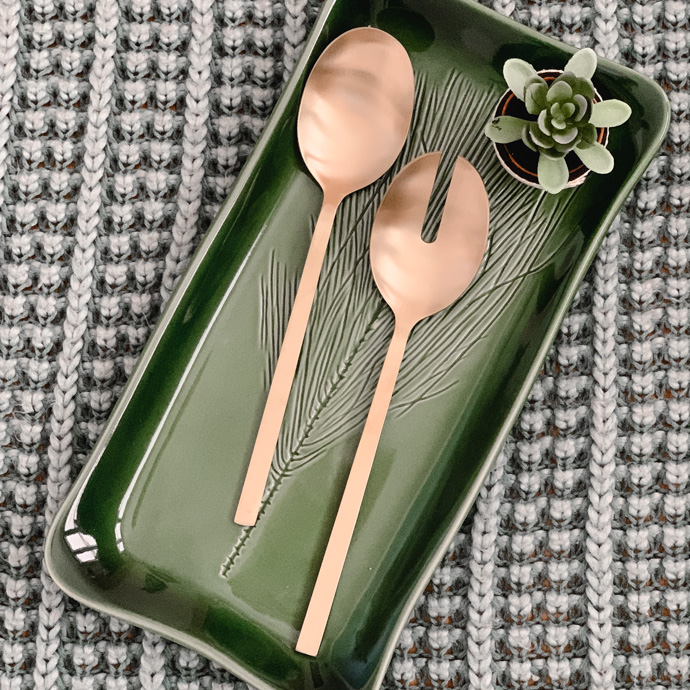 CAUSEBOX gold serving spoons