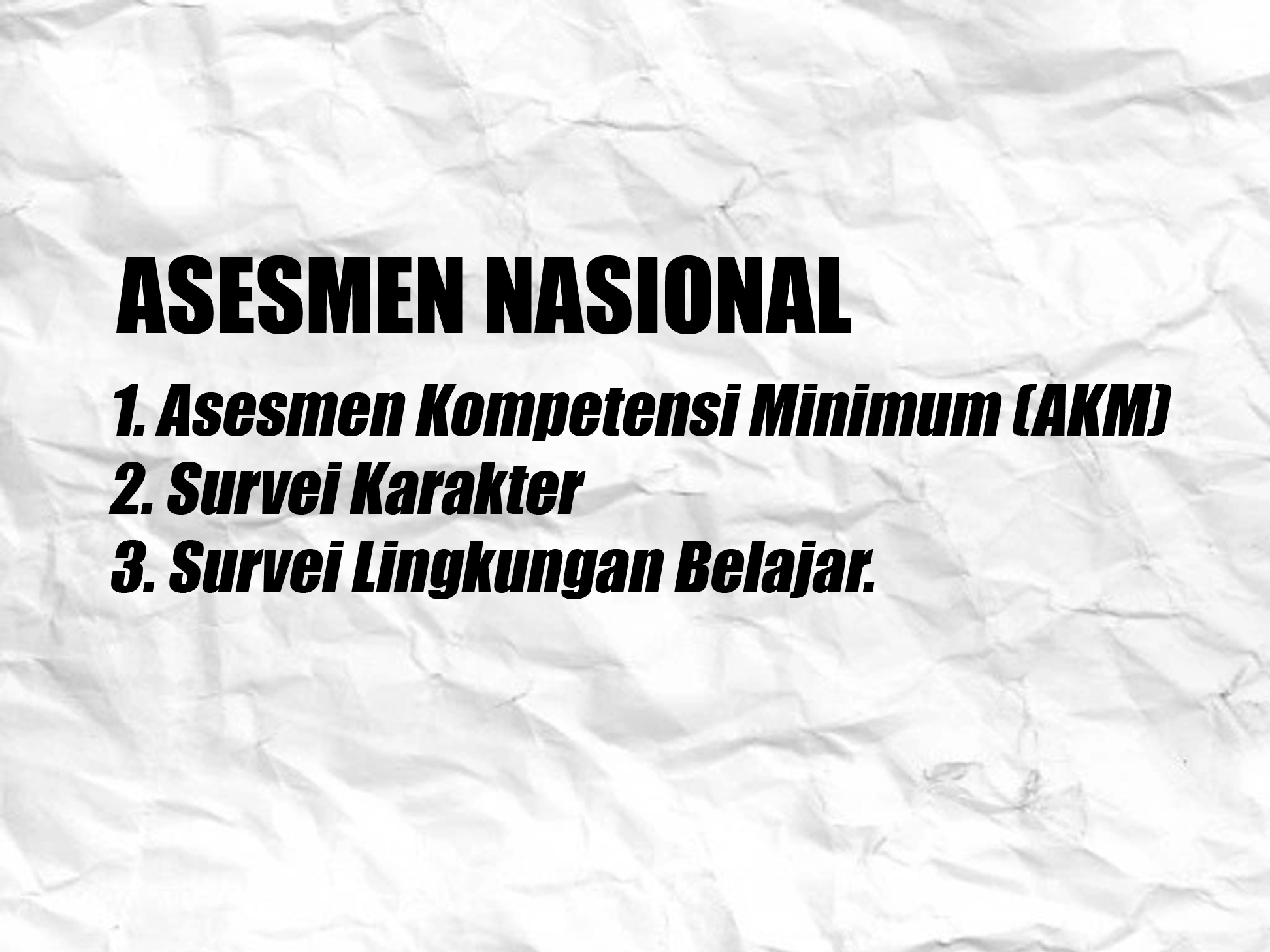Ini Penjelasan 3 Bagian Asesmen Nasional Pengganti Ujian Nasional Yang Dimulai 2021