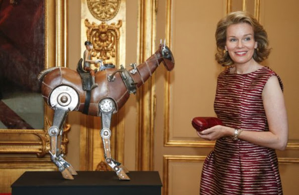 Queen Mathilde of Belgium the inaugurated the exhibition, @yourservice, at the Egmont Palace in Brussels 
