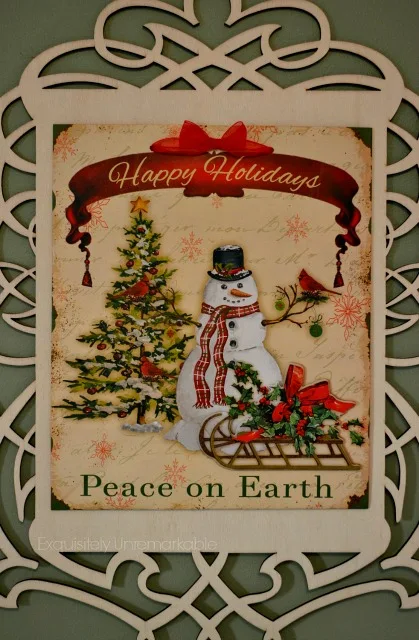 Happy Holidays Peace On Earth DIY Gift bag sign