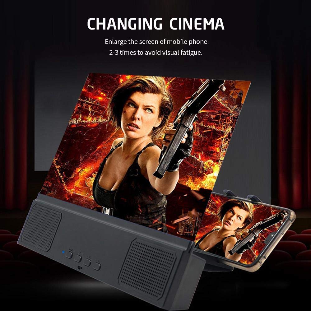 12'' Phone Screen Magnifier with Bluetooth Speaker