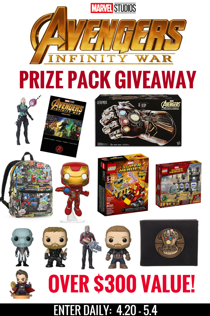 A GEEK DADDY AVENGERS INFINITY WAR PRIZE PACK GIVEAWAY