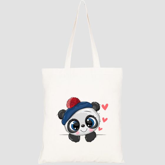 TÚI VẢI TOTE CANVAS IN HÌNH CUTE DRAWING BABY PANDA SAILOR HT489 – HTFASHION