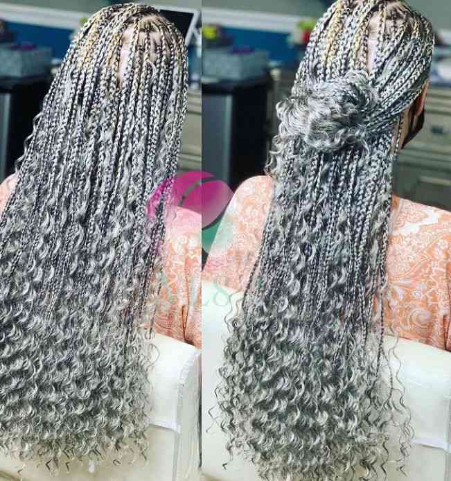 30+ Beautiful Grey Braids Styles that you should try this season ...