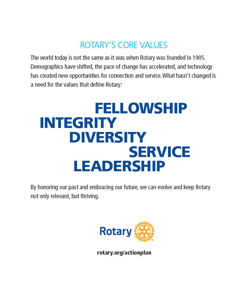 The Rotary Club of Fairy Meadow Inc Rotary's vision statement and core