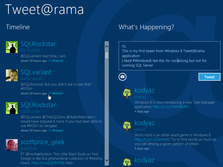 Twitter app ufficiale per Windows 8