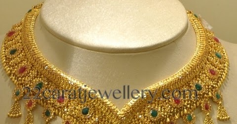 Heavy Muvvalu Necklace 22k - Jewellery Designs