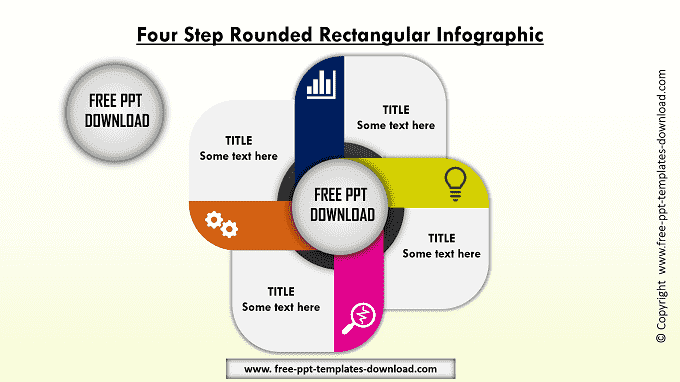 Curved rectangle ppt template dark