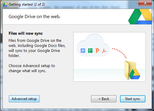 Start your Google drive