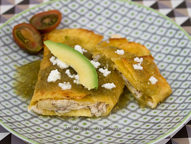 Enchiladas en salsa verde Nuestras grandes aficiones