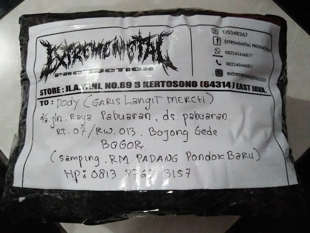 SENT TO : DODI, GARIS LANGIT MERCH ( BOJONG GEDE - BOGOR )