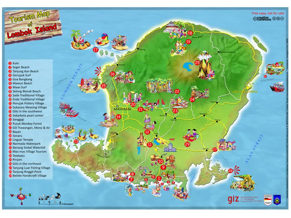 lombok travel map