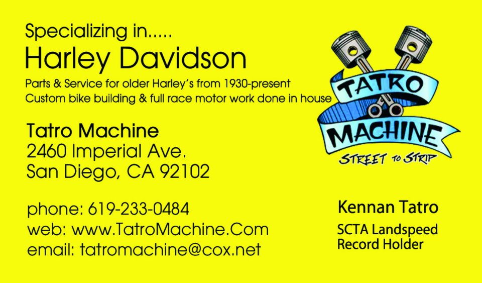 Welcome to Tatro Machine - Specializing in HARLEY DAVIDSON - San Diego 619-233-0484