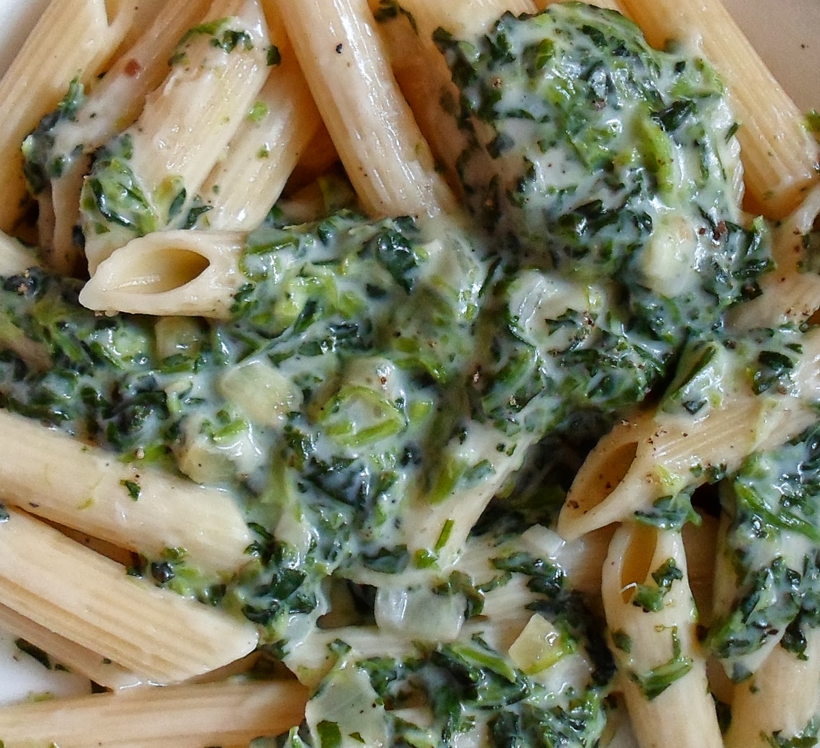 Happier Than A Pig In Mud Creamed Spinach for Pasta