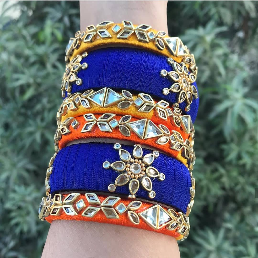 Silk thread jewellery bangles