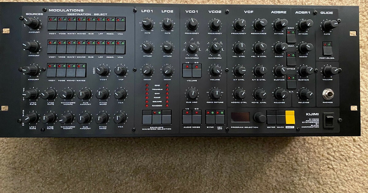 MATRIXSYNTH Black Corporation Kijimi Polyphonic Analog Synthesizer SN 1656