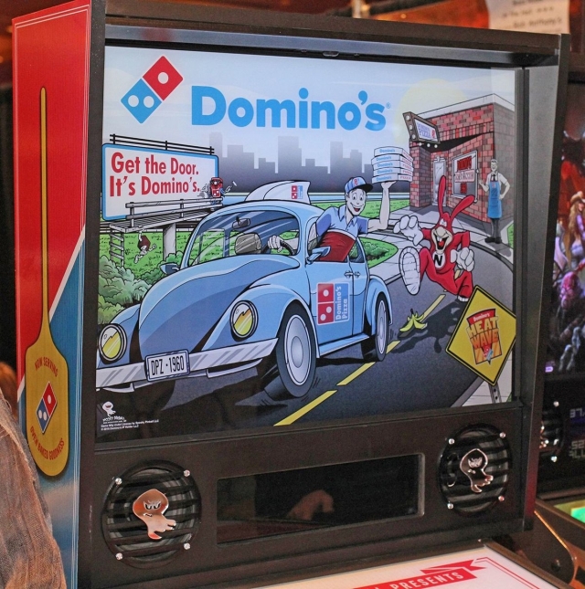 Neon Rocketship Pizza Pinball