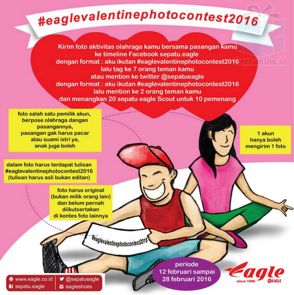 Eagle Valentine Photo Contest 2016 Berhadiah 20 Sepatu Eagle Valentine Photo Contest 2016 Berhadiah 20 Sepatu