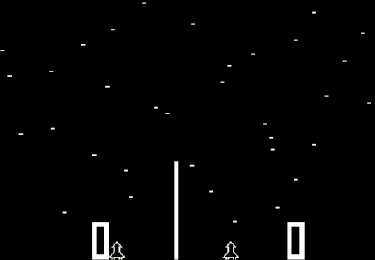 A sample of the 1973 arcade game, Space Race.  .