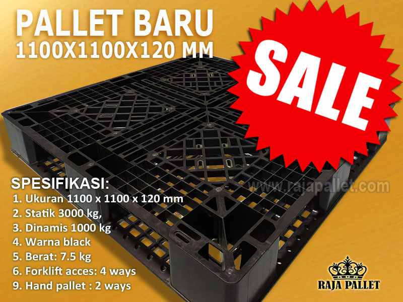 Pallet Plastik Baru 1100x1100x120 mm: Harga Lebih Murah