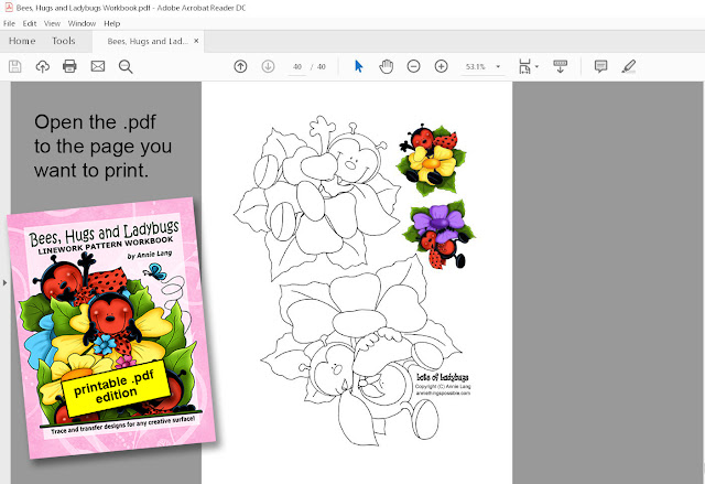 Annie Lang shows you how to print .pdf book patterns to transfer onto canvas panels for kid craft projects.
