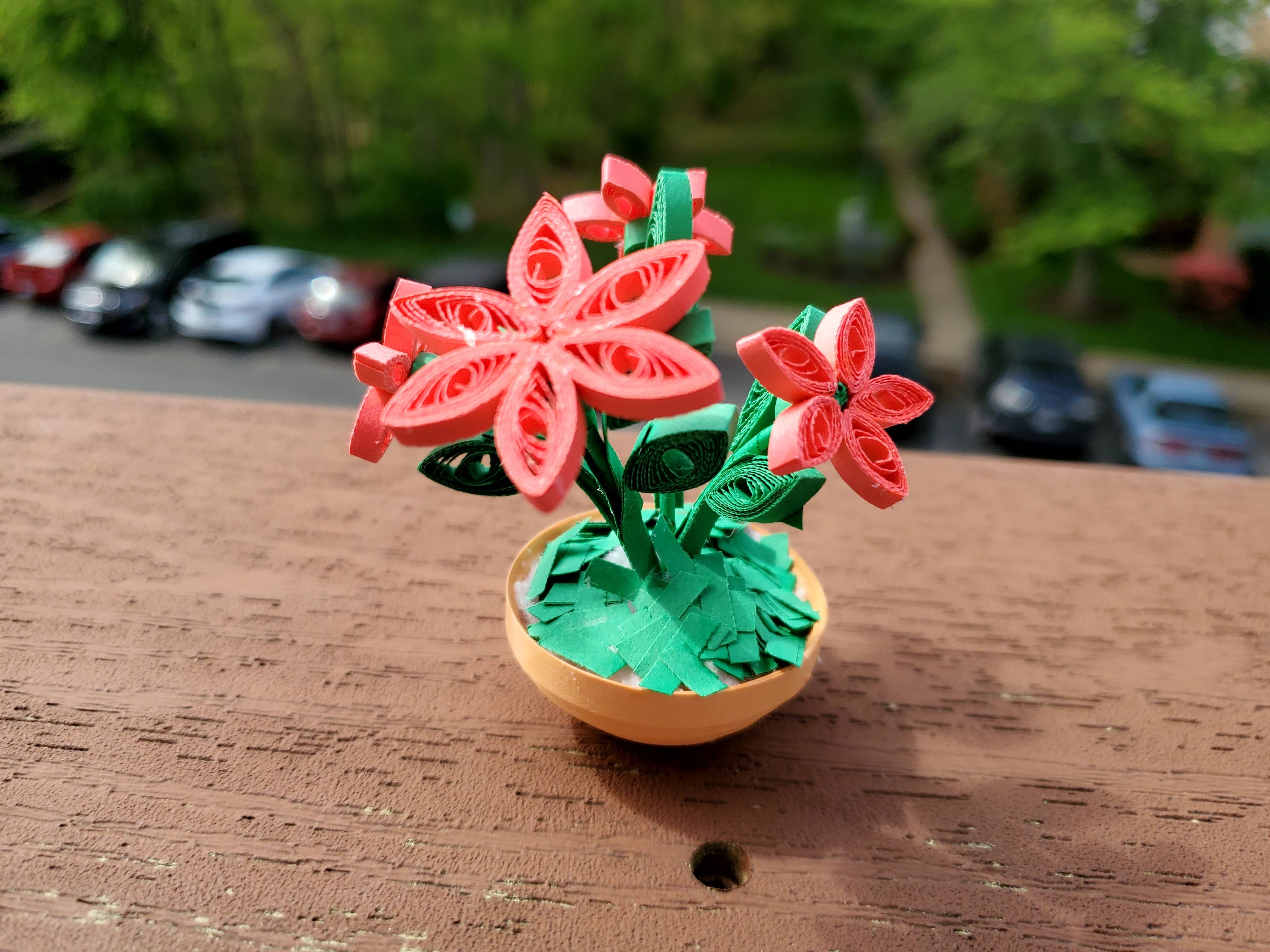 Trupti's Craft 3D Paper Quilling Flower Pot