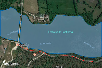 Puntos de observación de aves en el Embalse de Santillana.