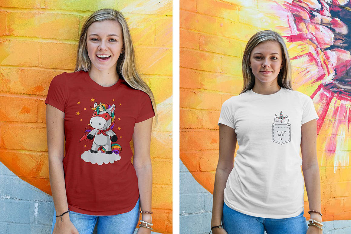 Women Urban T-Shirt Mockups Free 2 Women Urban T Shirt Mockups..