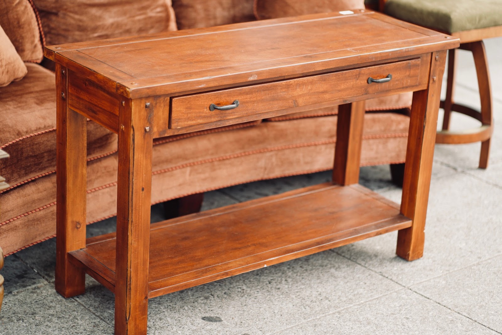 UHURU FURNITURE & COLLECTIBLES **SOLD** 31803 Asian Teak 18" x 30" x