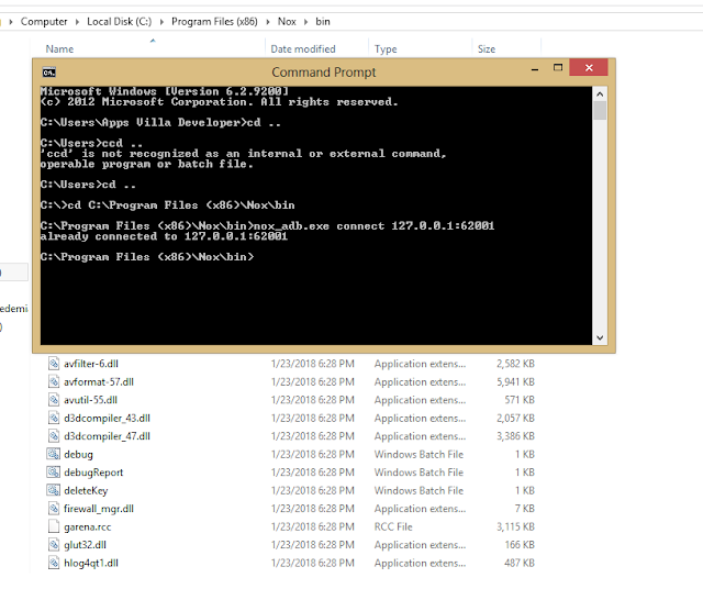 Connect NOX Adb with Android Studio Debug Apps with Emulator