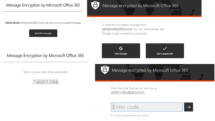 Ouvrir Outlook E-mail crypté