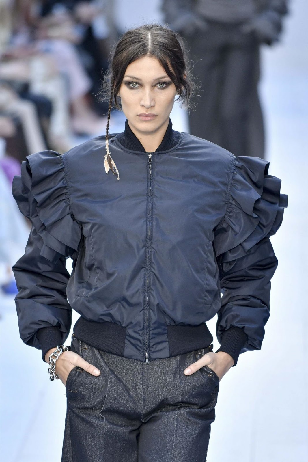 Braless and sheer, Kaia Gerber and Bella Hadid take the Max Mara Milan
