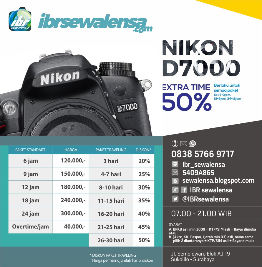 Nikon D7000 Harga Sewa Rental Lensa Kamera