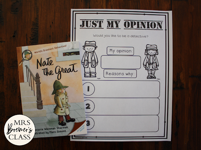 Nate the Great book study unit Common Core literacy companion activities for 1st and 2nd