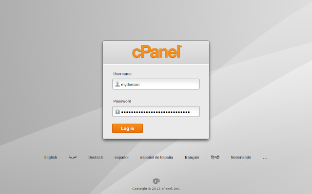 login to cPanel