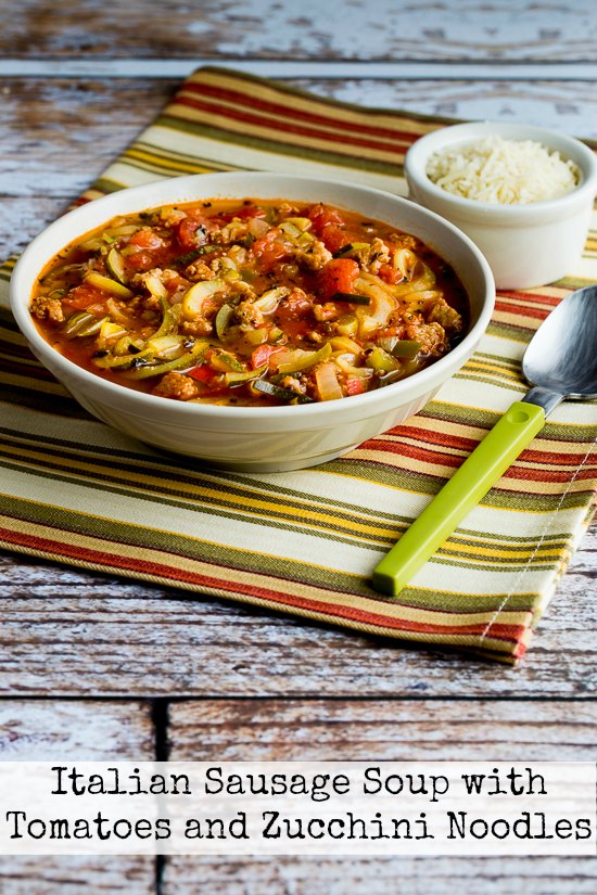 Kalyn's Kitchen® LowCarb Italian Sausage Soup with Tomatoes and