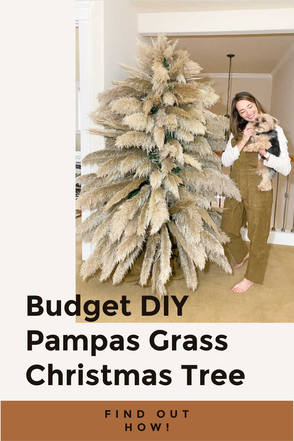 DIY Pampas Grass Christmas Tree on a Budget