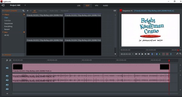 Lightworks est un logiciel de découpage vidéo de haute précision pour Windows 10