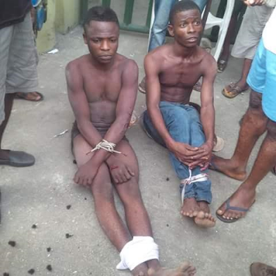 2 Photos: Two suspected thieves caught after stealing 'I Pass your Neighbour' generators, motorcycle in Port Harcourt