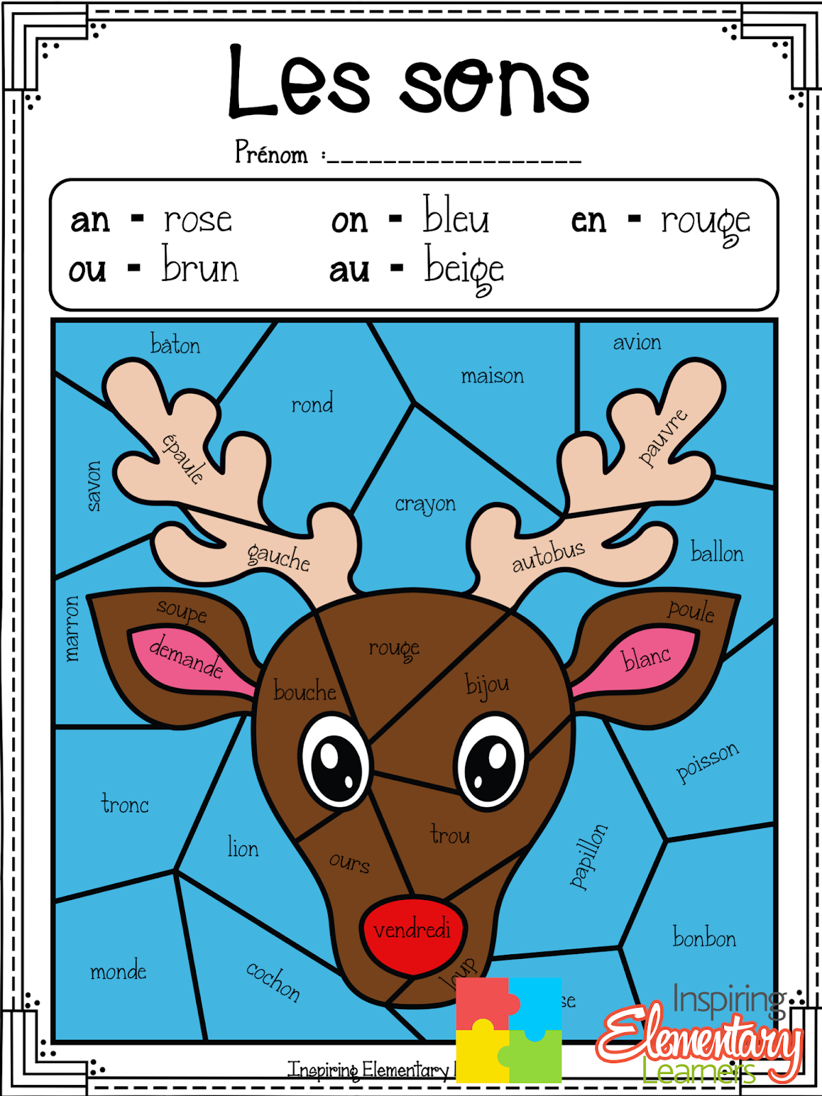 Ressources en français Noël coloriage magique par sons