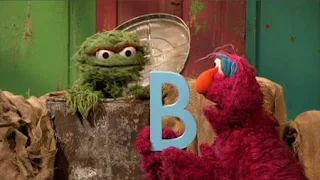 Telly and Oscar say B words. Sesame Street Episode 4417 Grandparents Celebration season 44