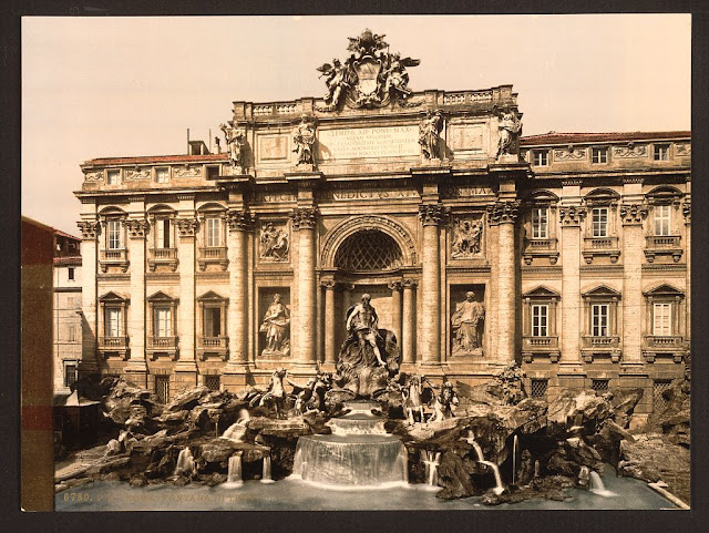 Amazing Historical Photo of Trevi Fountain, Rome in 1895 