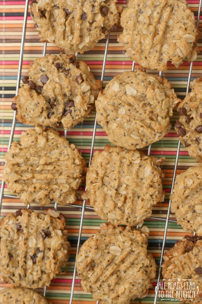 GlutenFree Chia Seed Peanut Butter Oat Cookies All Roads Lead to the