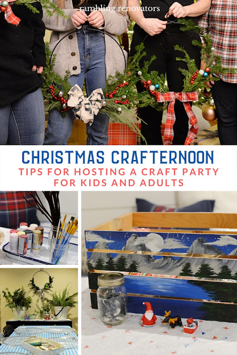 crafternoon, christmas craft party, craft party ideas, tips for hosting a craft party
